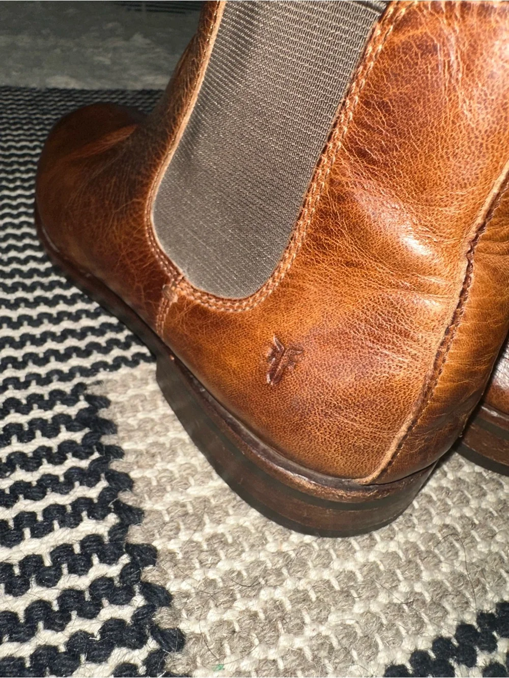 Frye Tyler Chelsea Brown Leather Slip On Boots Men’s Sz 9.5